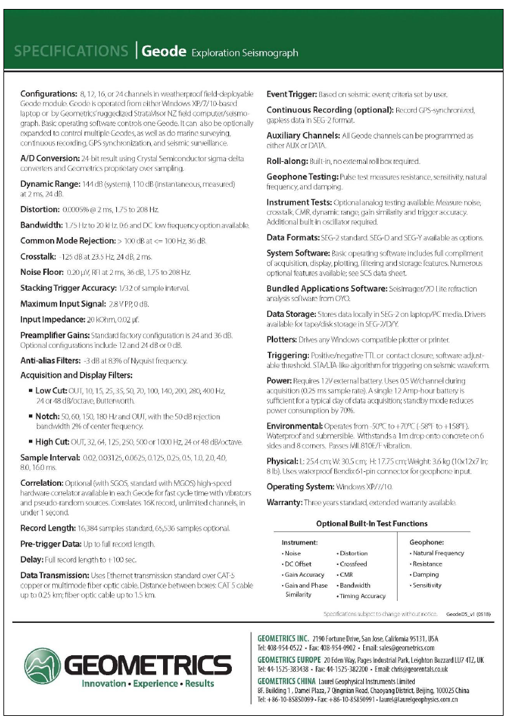 Surface and Borehole Seismic Equipment